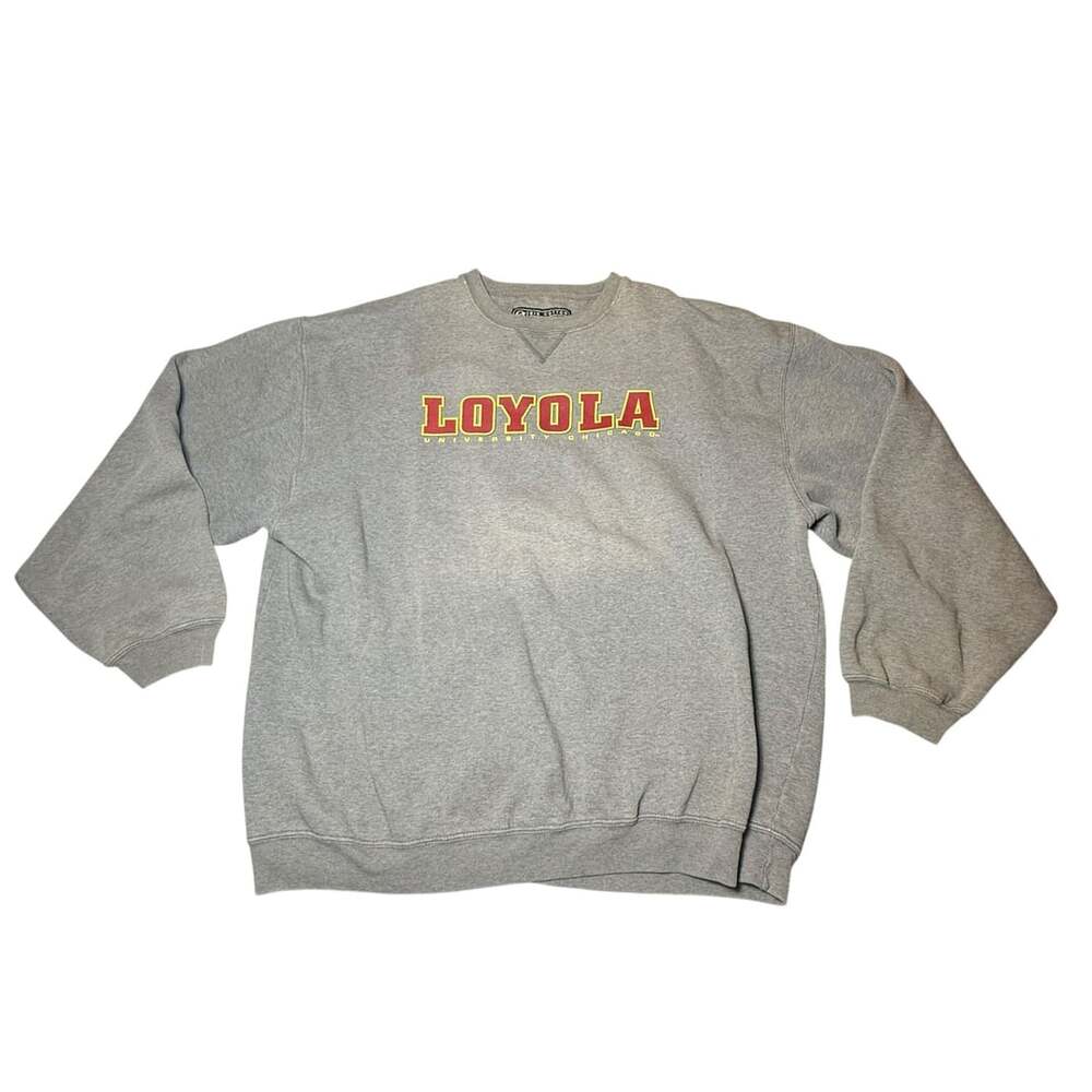 Gear For Sports Big Cotton Loyola University Chicago Grey Crewneck Sweatshirt XL